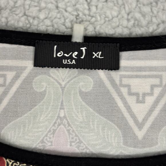 Top love J Blouse Women Sleeveless Elephant Print sz XL grunge All over print - Picture 9 of 9